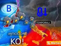 Meteo: Anticiclone ko! In arrivo forti Temporali...