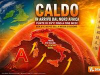 Meteo: Anticiclone nordafricano, punte di 39°C...