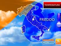 Meteo: Temperature in crollo imminente, giù anche di 8°C. Gli aggiornamenti