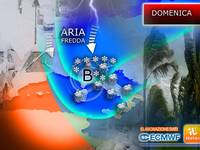 Meteo Domenica: Tempesta impatta sull'Italia, bufere di Neve e Vento fino a 100 km/h. I dettagli