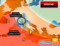 Meteo Weekend: sabato con sfuriata Temporalesca,...