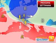 Meteo: Prossima Settimana, prima i Temporali poi ci sarà un colpo di scena; i dettagli