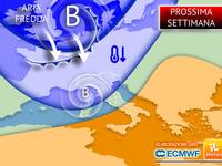 Meteo Prossima Settimana: discesa di Aria Polare verso l'Europa, conseguenze anche in Italia 