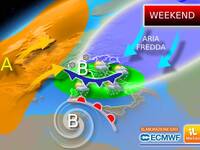 Meteo: Weekend, impulso Freddo con Pioggia e...