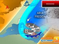 Meteo: Weekend con Ciclone colmo di Pioggia, aria Fredda e bufere nevose, i dettagli